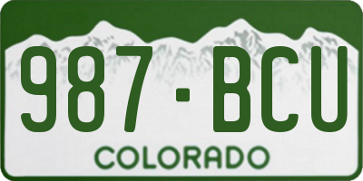 CO license plate 987BCU