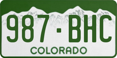CO license plate 987BHC