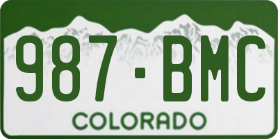 CO license plate 987BMC