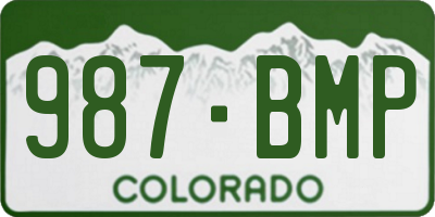 CO license plate 987BMP
