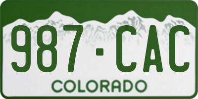 CO license plate 987CAC