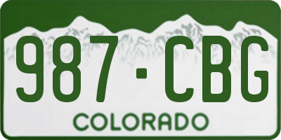 CO license plate 987CBG