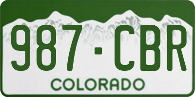 CO license plate 987CBR