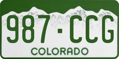 CO license plate 987CCG