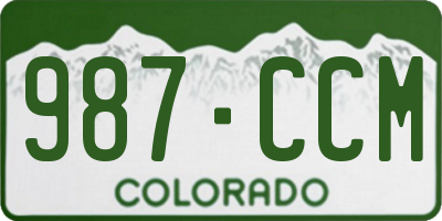 CO license plate 987CCM