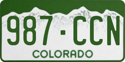 CO license plate 987CCN