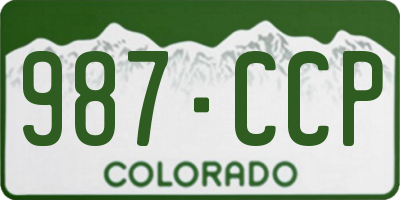 CO license plate 987CCP