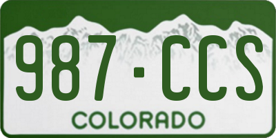 CO license plate 987CCS