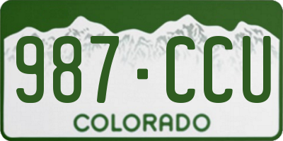 CO license plate 987CCU