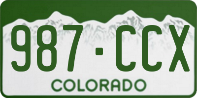 CO license plate 987CCX
