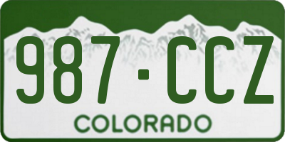 CO license plate 987CCZ