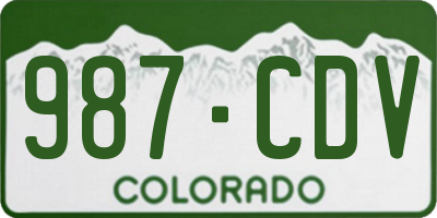 CO license plate 987CDV