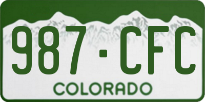 CO license plate 987CFC