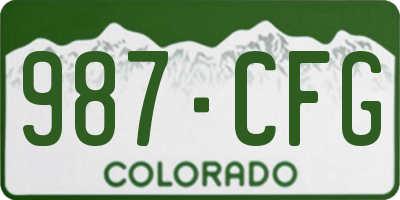 CO license plate 987CFG