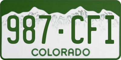 CO license plate 987CFI