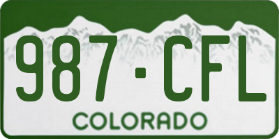 CO license plate 987CFL