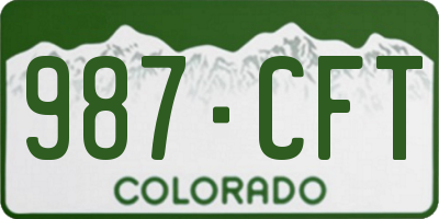 CO license plate 987CFT