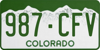 CO license plate 987CFV