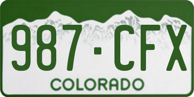 CO license plate 987CFX