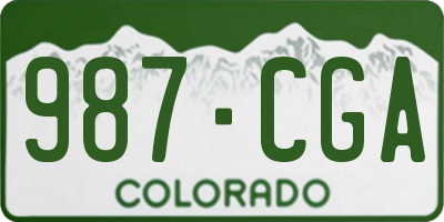 CO license plate 987CGA