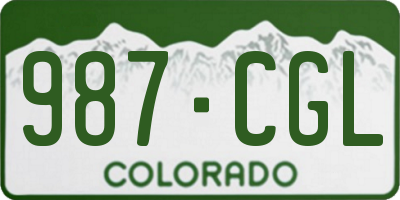 CO license plate 987CGL