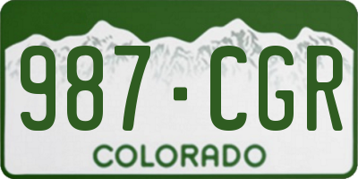 CO license plate 987CGR