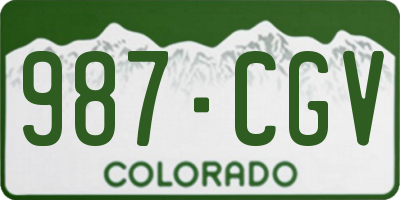 CO license plate 987CGV