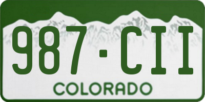 CO license plate 987CII