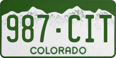 CO license plate 987CIT
