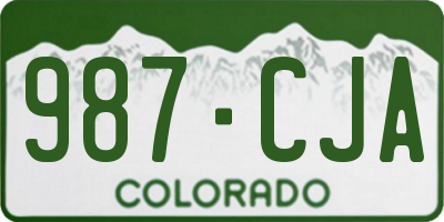 CO license plate 987CJA