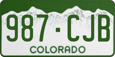 CO license plate 987CJB