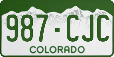 CO license plate 987CJC