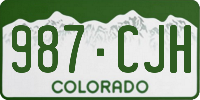 CO license plate 987CJH
