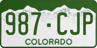 CO license plate 987CJP