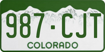 CO license plate 987CJT