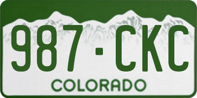 CO license plate 987CKC
