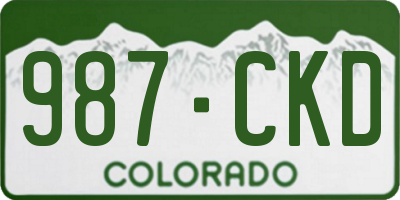 CO license plate 987CKD
