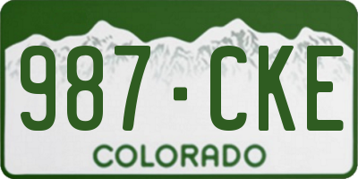 CO license plate 987CKE