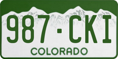 CO license plate 987CKI