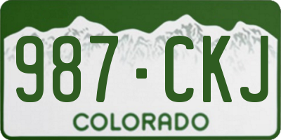 CO license plate 987CKJ