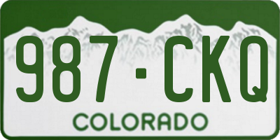CO license plate 987CKQ