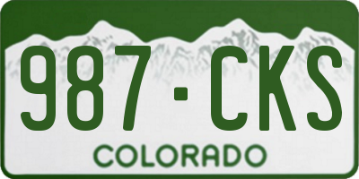 CO license plate 987CKS