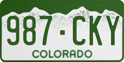 CO license plate 987CKY