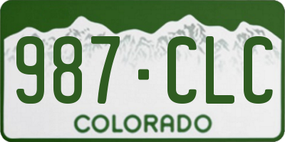 CO license plate 987CLC