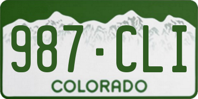 CO license plate 987CLI