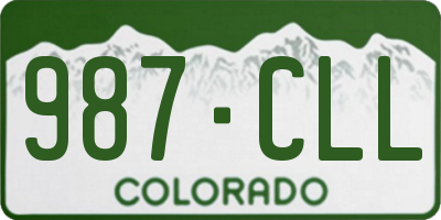 CO license plate 987CLL