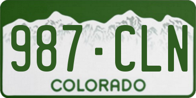 CO license plate 987CLN