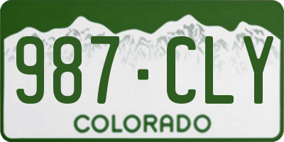 CO license plate 987CLY