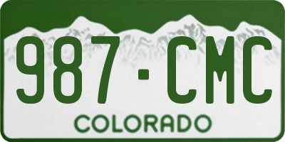 CO license plate 987CMC