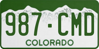 CO license plate 987CMD